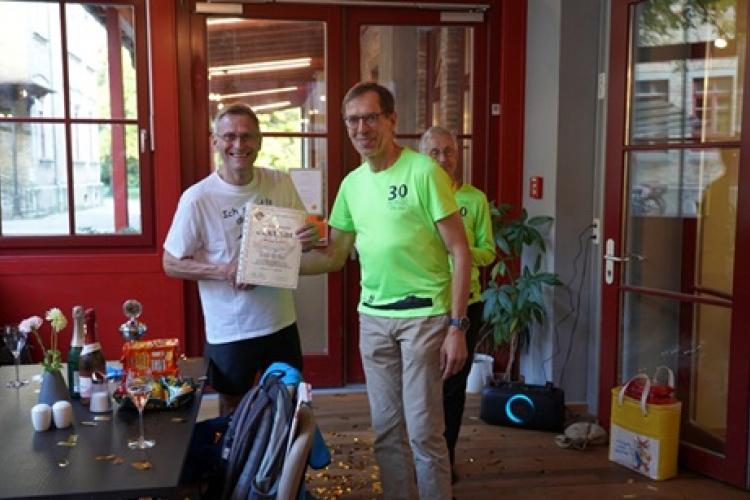 Werner Weber läuft seinen 100. Marathon